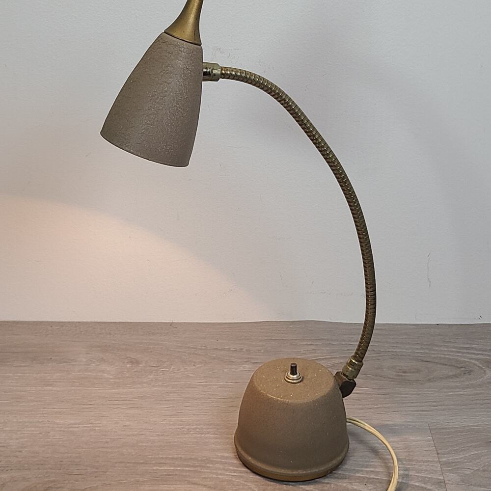 Eagle Hi Lite 340 Goose Neck Table Desk Wall Lamp Metal Brown Adjustable